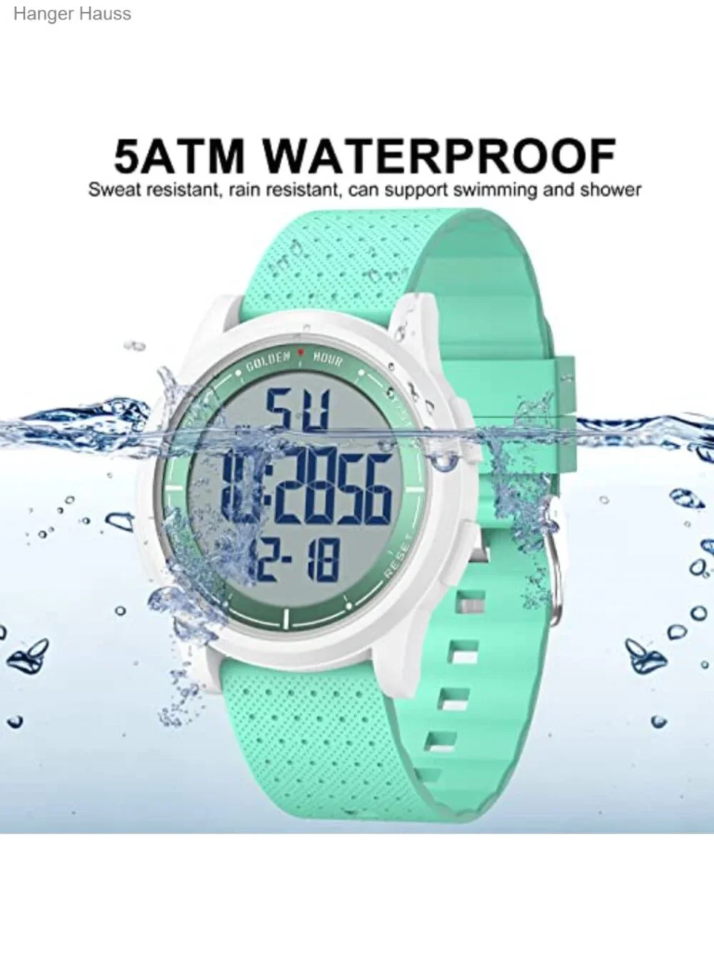 Ultra-Thin Digital Men's Sports Watch Waterproof Rubber Strap
